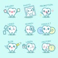 Tooth set with web design