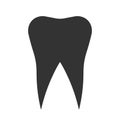 Tooth shape icon. Dental vector symbol. Dentist logo sign.