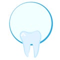 Tooth shaped logo for a dentist conpany Royalty Free Stock Photo