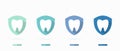 tooth shield icon logo vector set