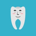 Tooth sleeping Emoji. Teeth asleep emotion isolated