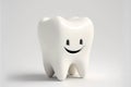 Tooth with a smiling face. Generative ai design