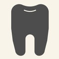 Tooth solid icon. Dentistry or stomatology logo glyph style pictogram on white background. Health dent for mobile