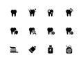 Tooth, teeth icons on white background.