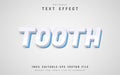 Tooth text effect paper style