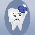 Tooth with toothache Royalty Free Stock Photo