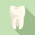 Tooth transplant icon flat vector. Bioprinting anatomy