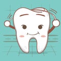 tooth using floss thread. Vector illustration decorative design