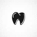 Tooth icon on white background Royalty Free Stock Photo