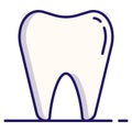 Tooth vector LineColor Royalty Free Stock Photo