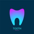 Tooth vector logo design template style. Dental Clinic Tooth abstract design. Medical Logotype, icon, symbol