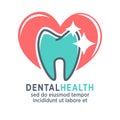 Tooth vector logo template for dentistry or dental clinic Royalty Free Stock Photo