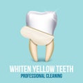 Tooth veneer whitening dental technician vector concept