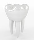 Tooth on a white background Royalty Free Stock Photo