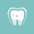 Tooth whitening of dental, cartoon concept