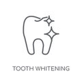 Tooth whitening linear icon. Modern outline Tooth whitening logo