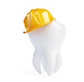 Tooth in a working helmet