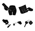 Tooth, X-ray, instrument, dentist and other web icon in black style.surgeon, abscess, scalpel icons in set collection.