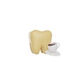 A tooth with yellow plaque. Royalty Free Stock Photo