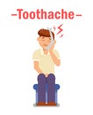 Toothache, Dental Problem Vector Poster Concept Royalty Free Stock Photo
