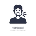 toothache icon on white background. Simple element illustration from Dentist concept Royalty Free Stock Photo