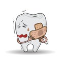 Toothache icon on white background.
