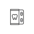 Toothache painkiller tablets outline icon