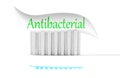 Toothbrush with antibacterial toothpaste. 3D rendering Royalty Free Stock Photo