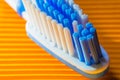 Toothbrush close-up macro Royalty Free Stock Photo