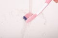 Toothbrush in the hands Royalty Free Stock Photo