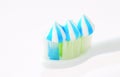 Toothbrush head with toothpaste Royalty Free Stock Photo