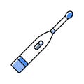 toothbrush hygiene color icon vector illustration