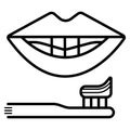 Toothbrush icon Royalty Free Stock Photo