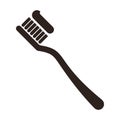 Toothbrush icon - illustration Royalty Free Stock Photo