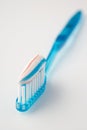 Toothbrush loaded with toothpaste Royalty Free Stock Photo