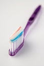 Toothbrush loaded with toothpaste Royalty Free Stock Photo