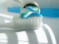 Toothbrush & mirror Royalty Free Stock Photo