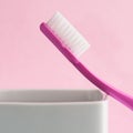 Toothbrush over pink Royalty Free Stock Photo