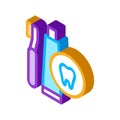 Toothbrush And Paste isometric icon vector illustration