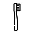 toothbrush plastic accessory line icon vector illustration Royalty Free Stock Photo