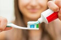 Toothbrush with toothpaste Royalty Free Stock Photo
