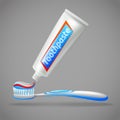Toothbrush And Toothpaste Design Icons Royalty Free Stock Photo