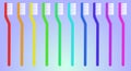 Toothbrush, toothpaste in a glass isolated on blue background flat illustration Royalty Free Stock Photo