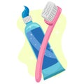 Toothbrush and toothpaste Royalty Free Stock Photo