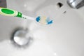 Toothbrush in water Royalty Free Stock Photo