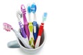 Toothbrushes in cup Royalty Free Stock Photo