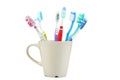 Toothbrushes in cup Royalty Free Stock Photo