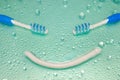 Toothbrushes and toothpaste Royalty Free Stock Photo