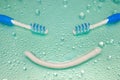 Toothbrushes and toothpaste Royalty Free Stock Photo