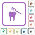 Toothbrushing simple icons